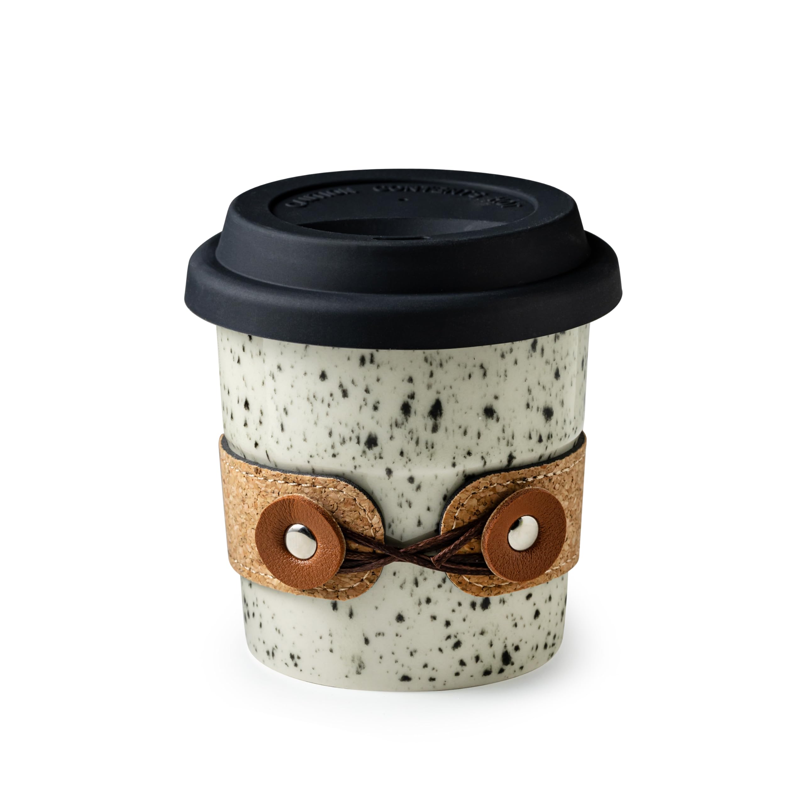 Cormomu coffee mug with gloss interior resists stains and odors.