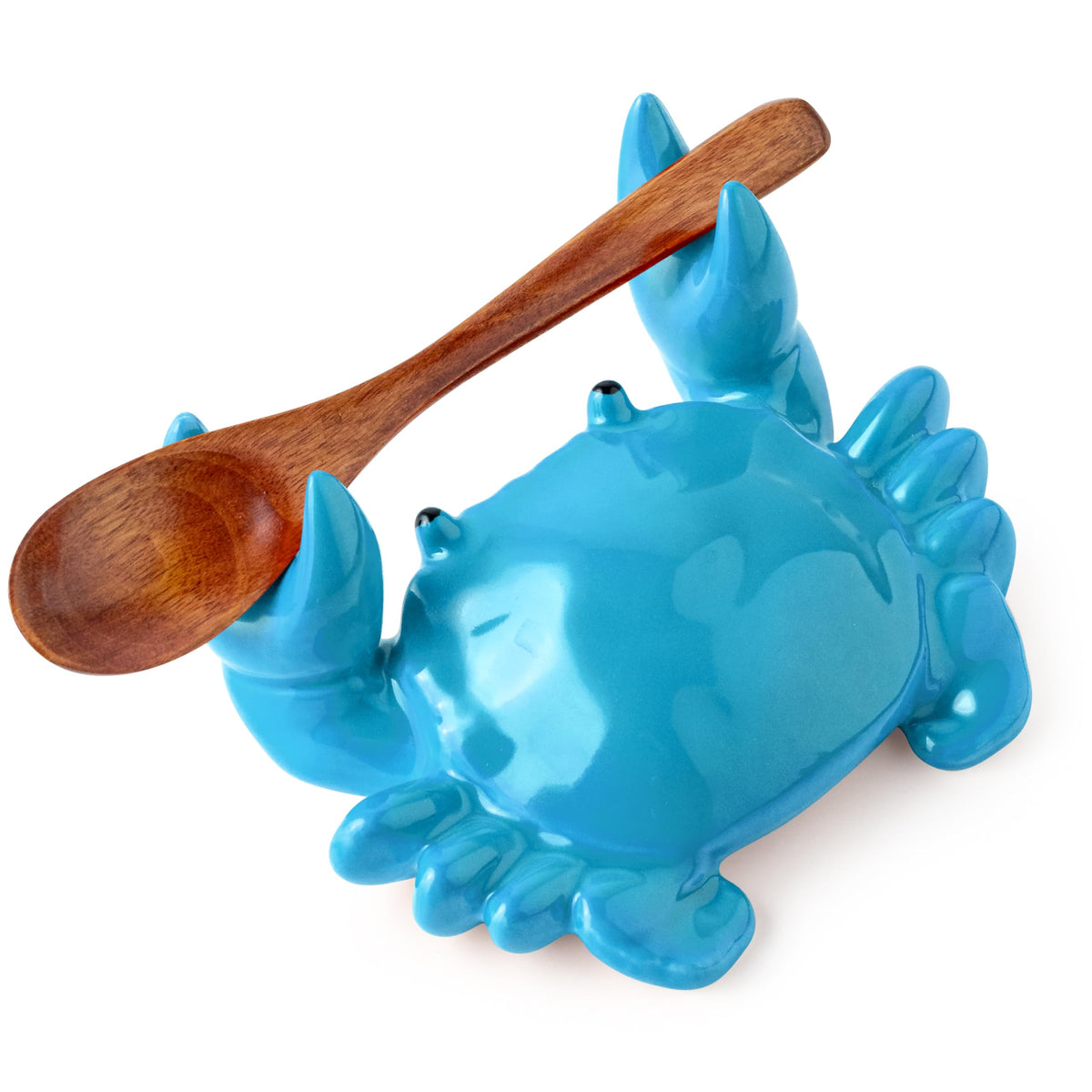 Cormomu coffee spoon rest crab blue keeps spoons tidy on the stove top with whimsy