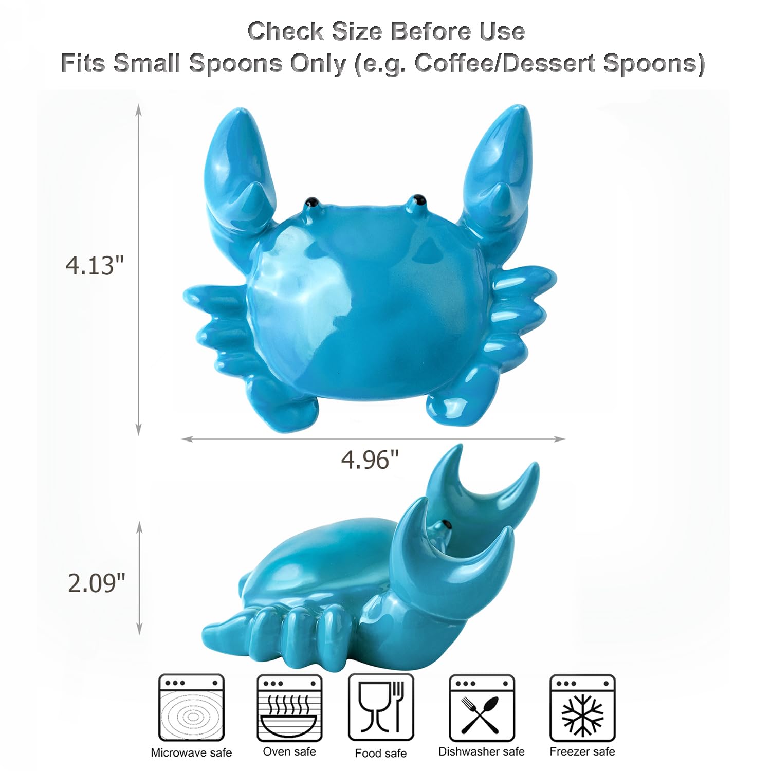 Cormomu crab spoon holder ceramic base stabilizes utensils during cooking