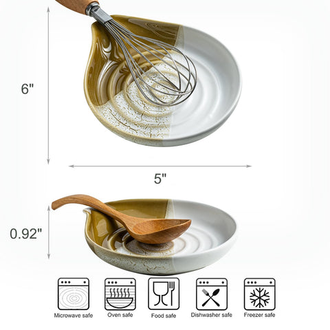 Cormomu dishwasher-safe spoon rest easy to clean after meal prep.