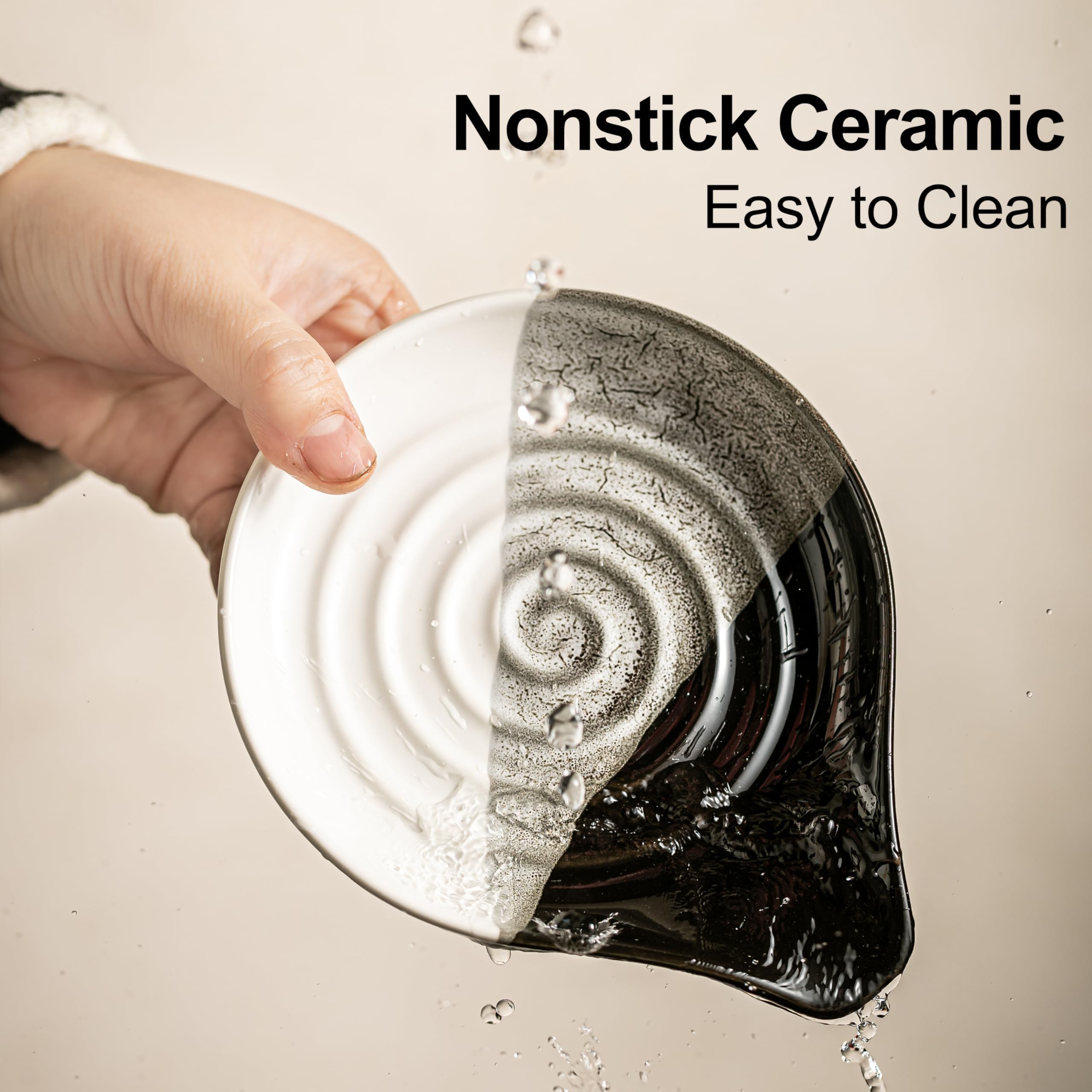 Cormomu heat-resistant ceramic spoon rest protects surfaces during stovetop cooking