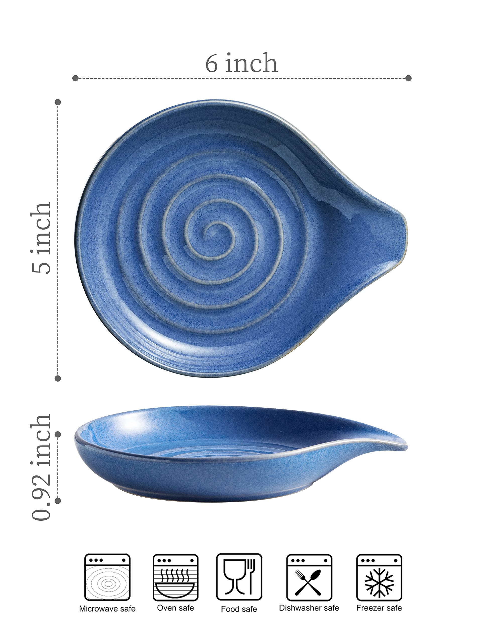 Cormomu spoon rest glossy surface for easy cleaning after cooking