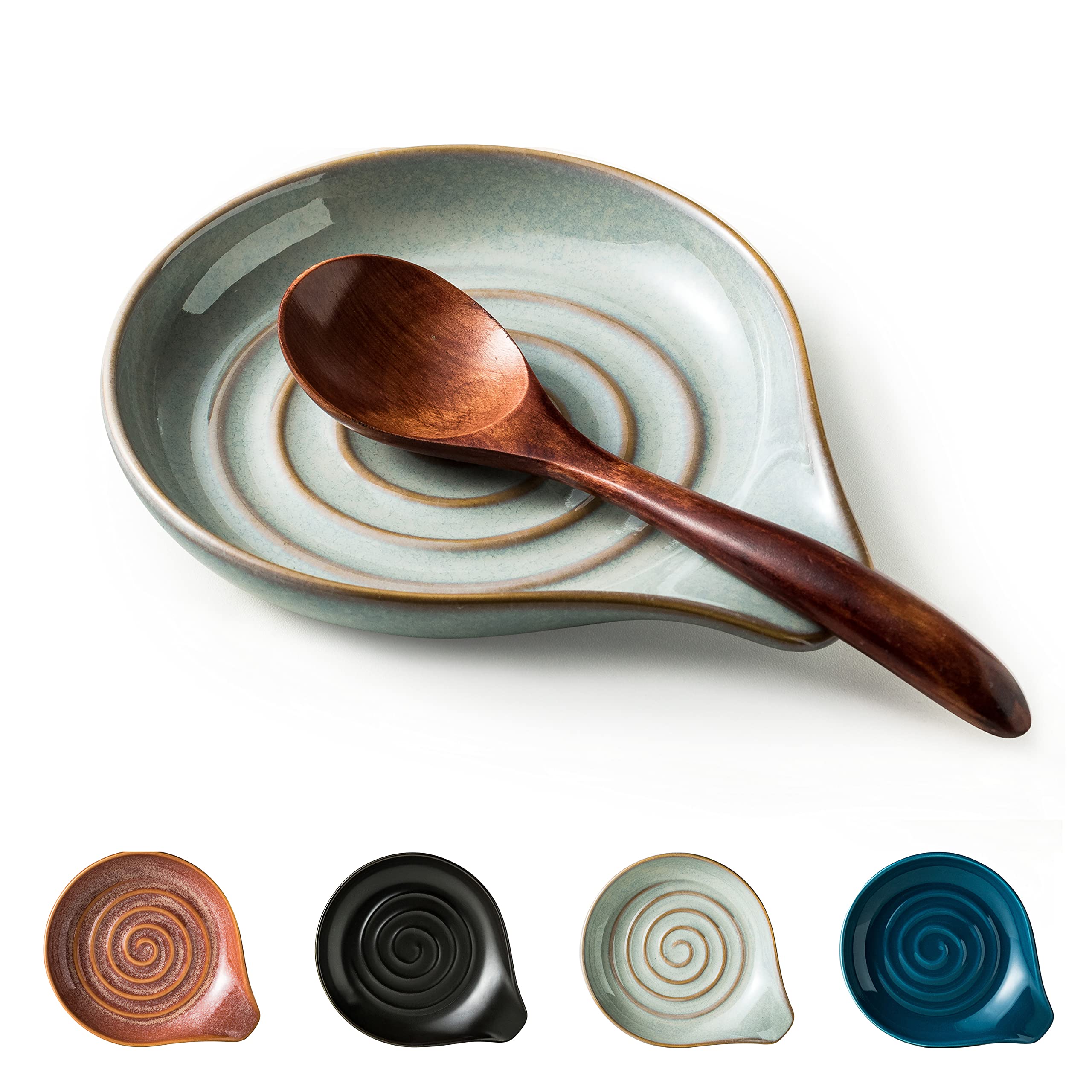 Cormomu large stovetop spoon rest keeps utensils tidy on the counter