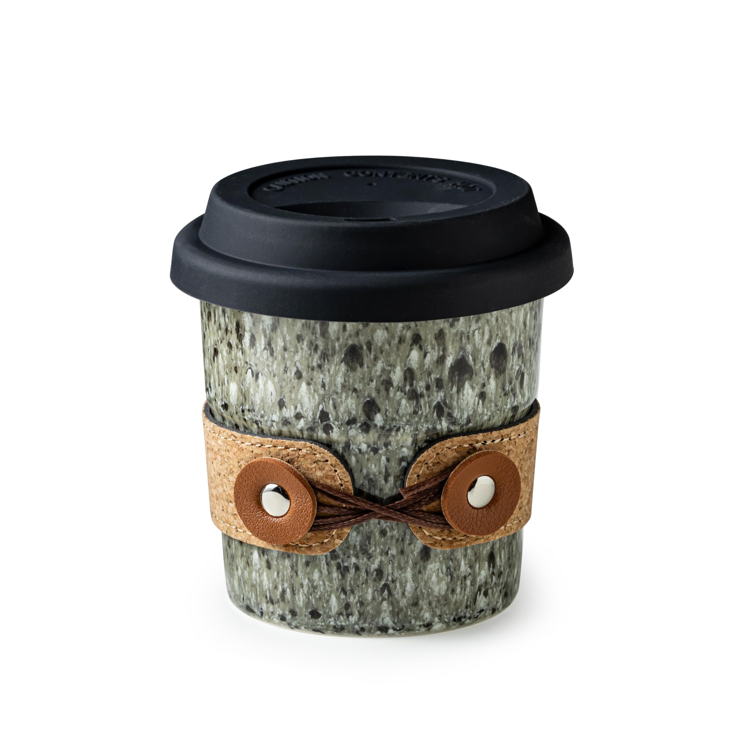 Cormomu travel coffee mug with gloss finish, easy to clean and stain resistant