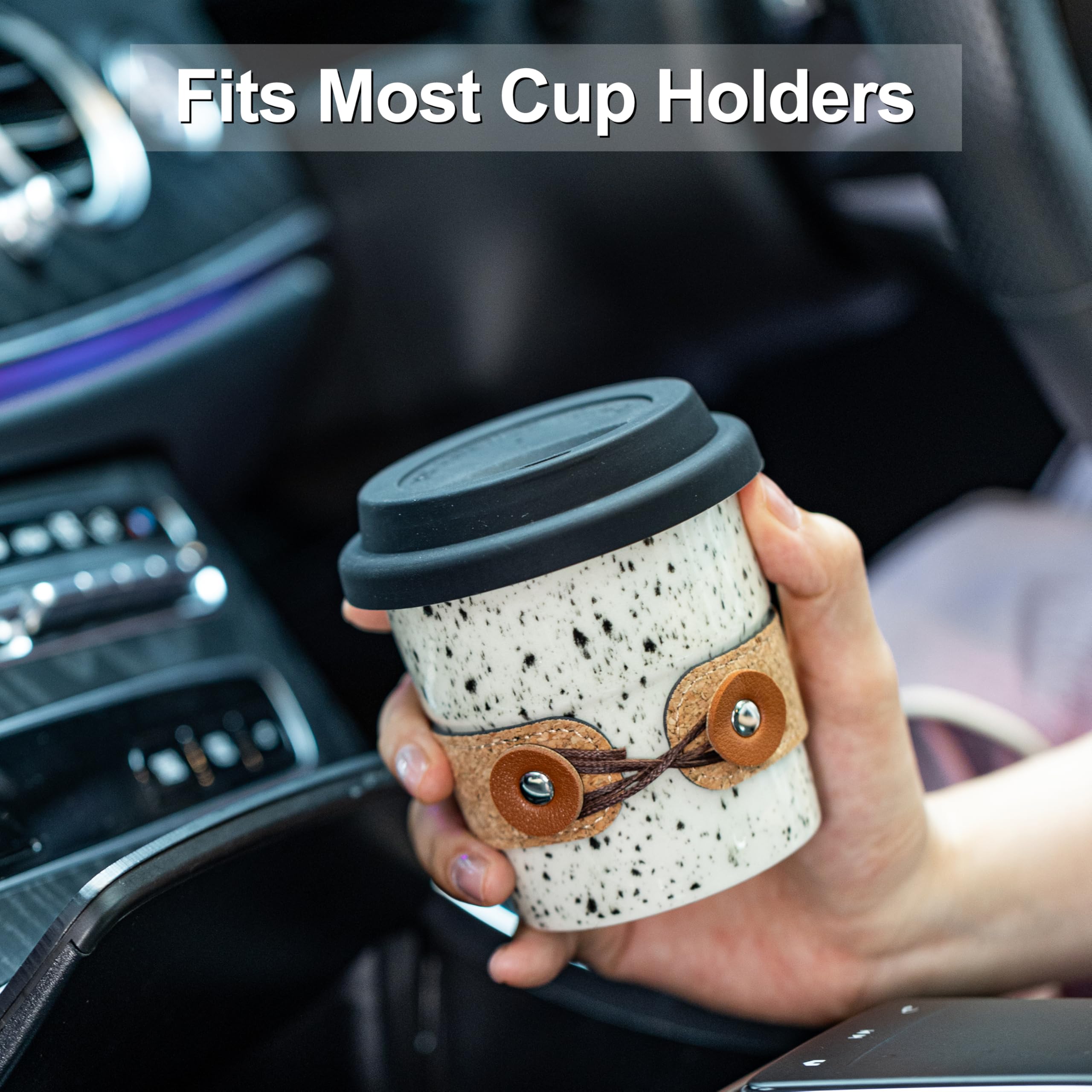 Cormomu travel tumbler spill-proof lid maintains a secure seal.