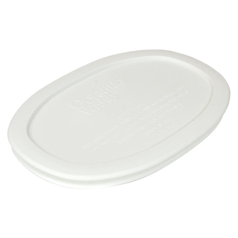 CorningWare lid on 15-ounce dish, microwave-safe for quick reheats.
