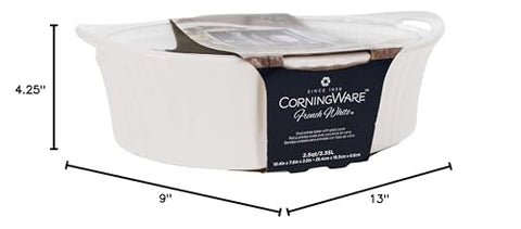 Ready-to-bake CorningWare dish shown for oven-to-table serving.