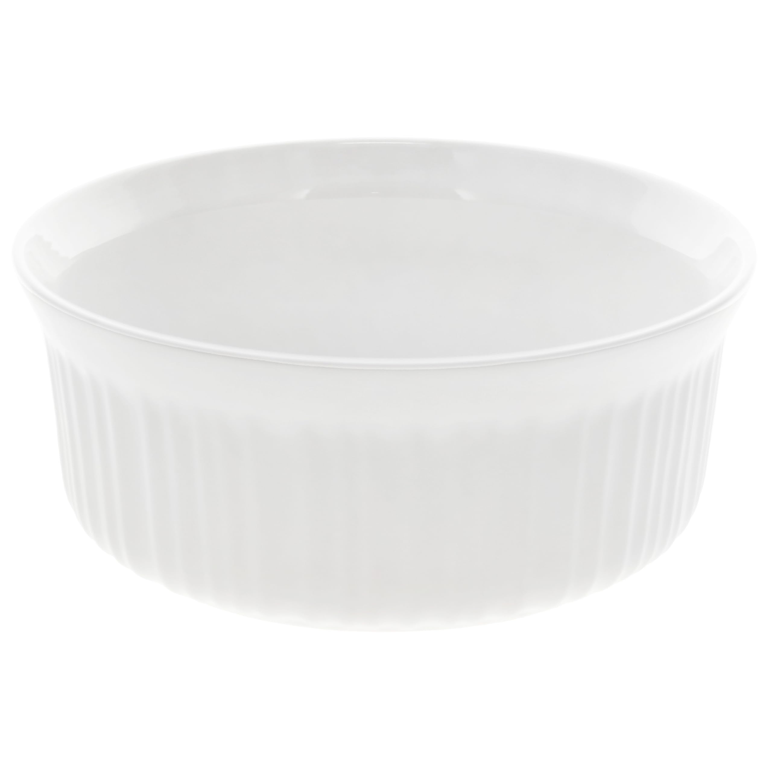CorningWare FS1 round casserole dish oven-safe for baking and serving.