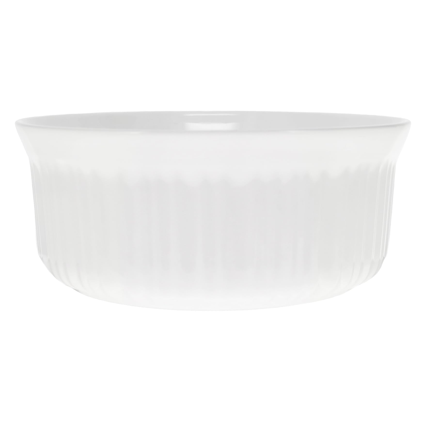 CorningWare FS1 round casserole dish table-ready for easy serving.
