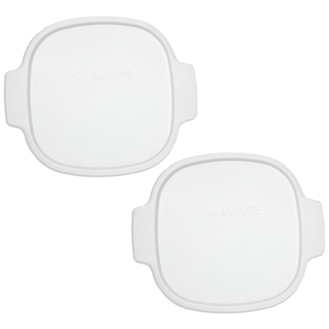 CorningWare Stovetop A-2-PC square lid keeps leftovers airtight for 2-qt and 3-qt dishes.
