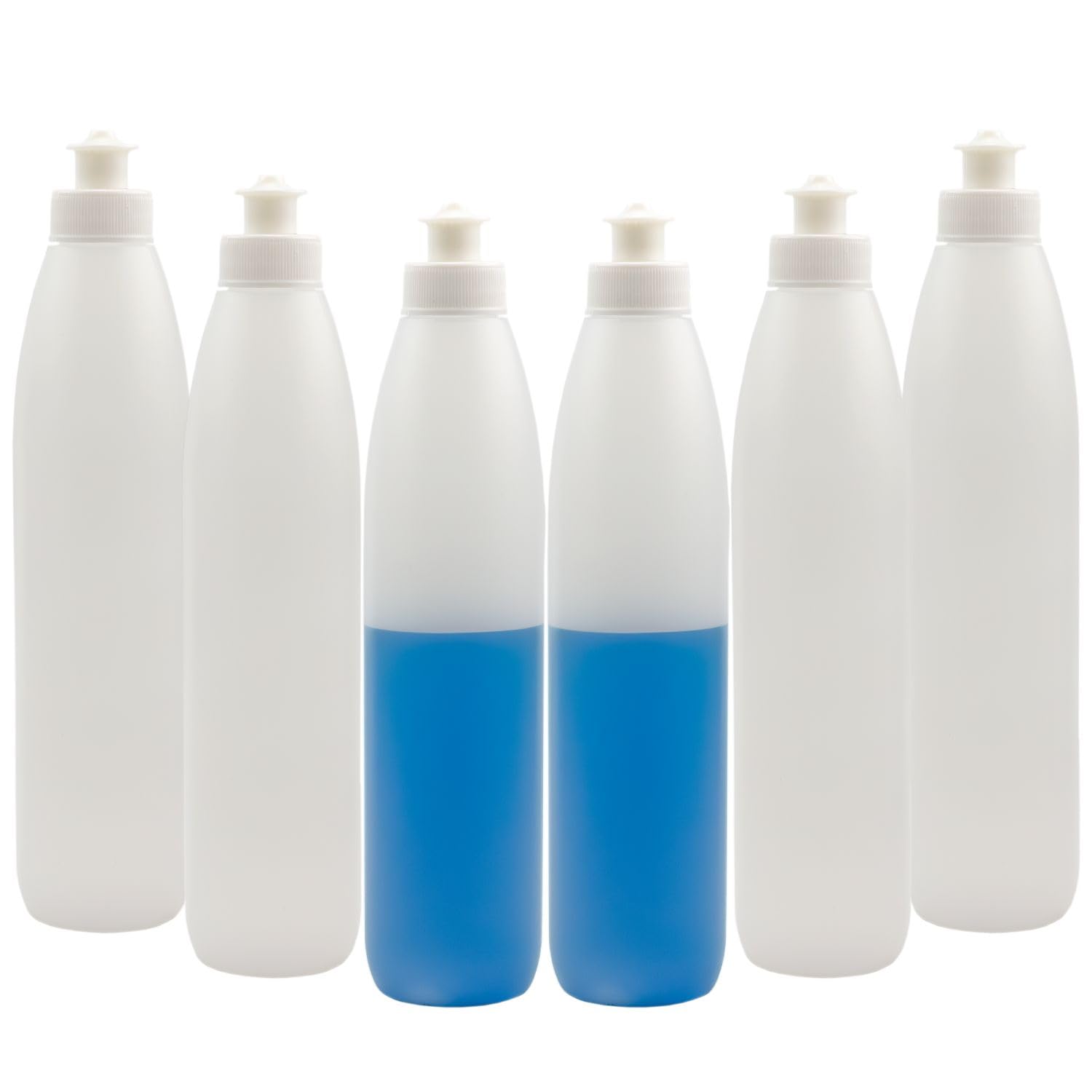 Cornucopia 8-ounce squeeze bottle ready for dish soap, easy dispensing.