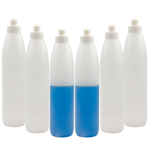 Cornucopia 8-ounce squeeze bottle ready for dish soap, easy dispensing.