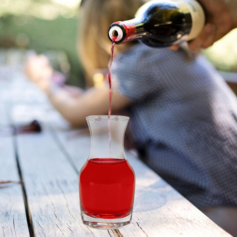 Cornucopia Brands clear lead-free glass mini carafes ideal for personal servings