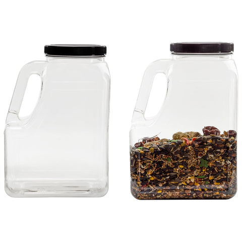 Cornucopia Brands clear plastic gallon jar with handle for easy transport and pouring