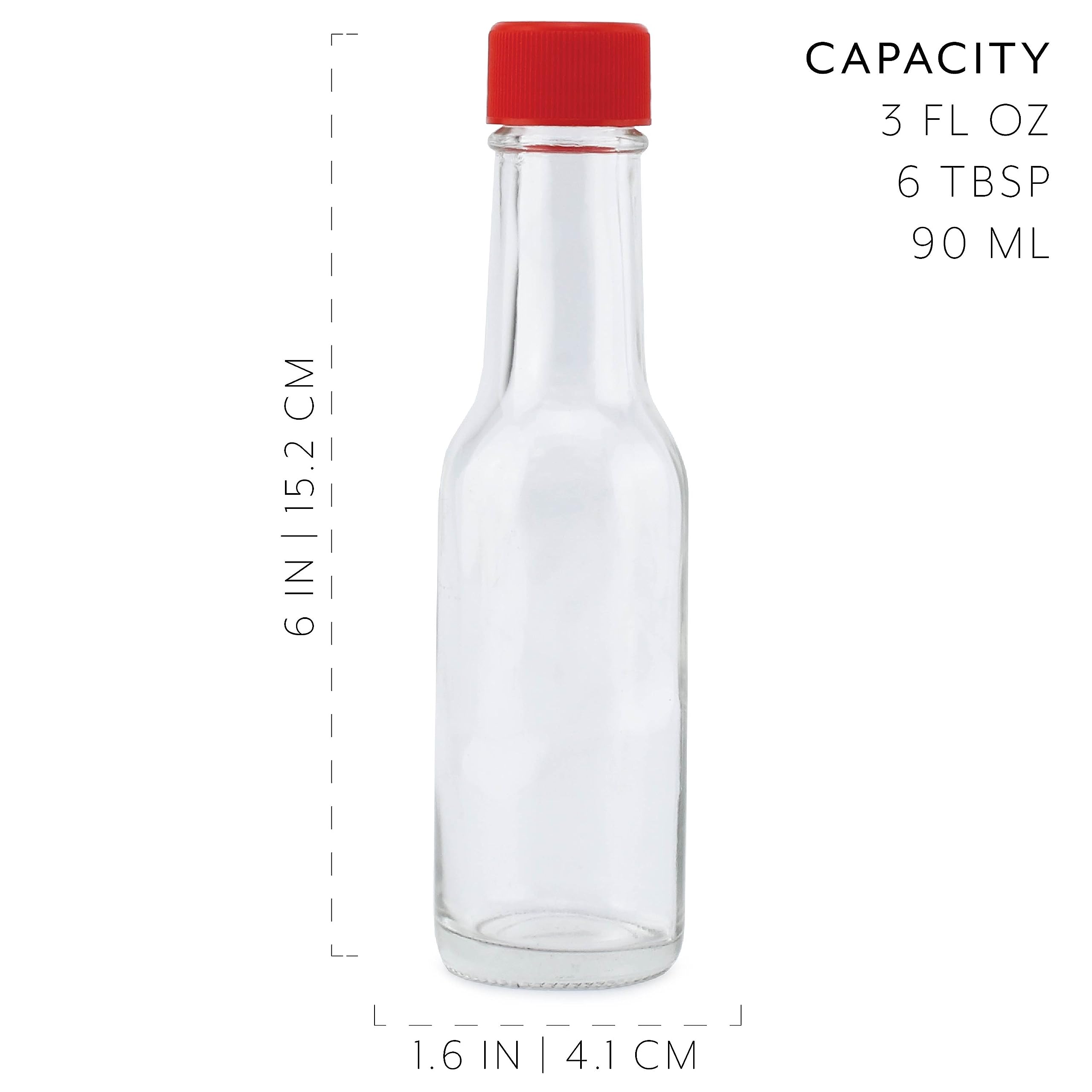 Side profile of Cornucopia Brands glass bottle for sauces.