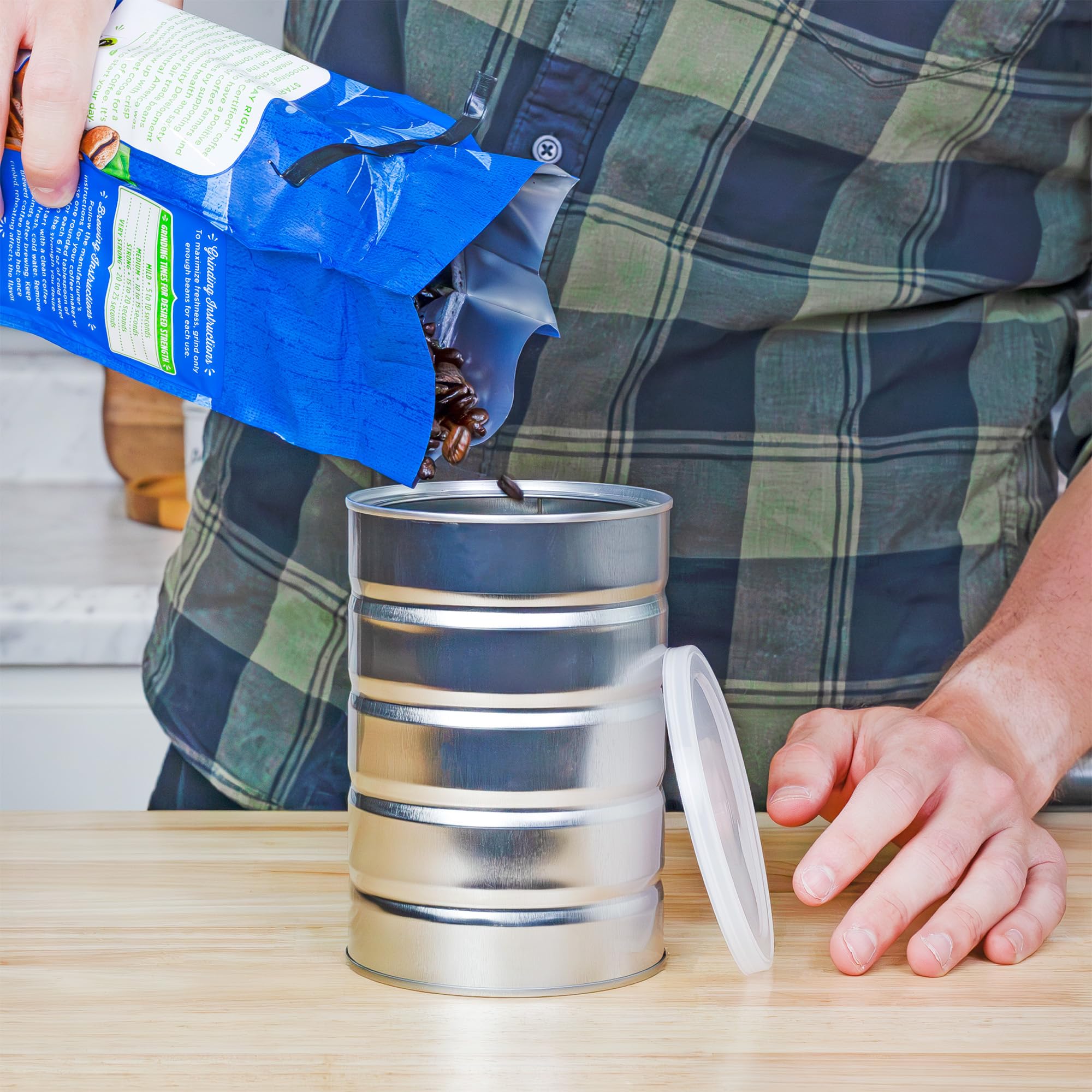 Cornucopia Brands kitchen storage cans keep dry goods neatly organized