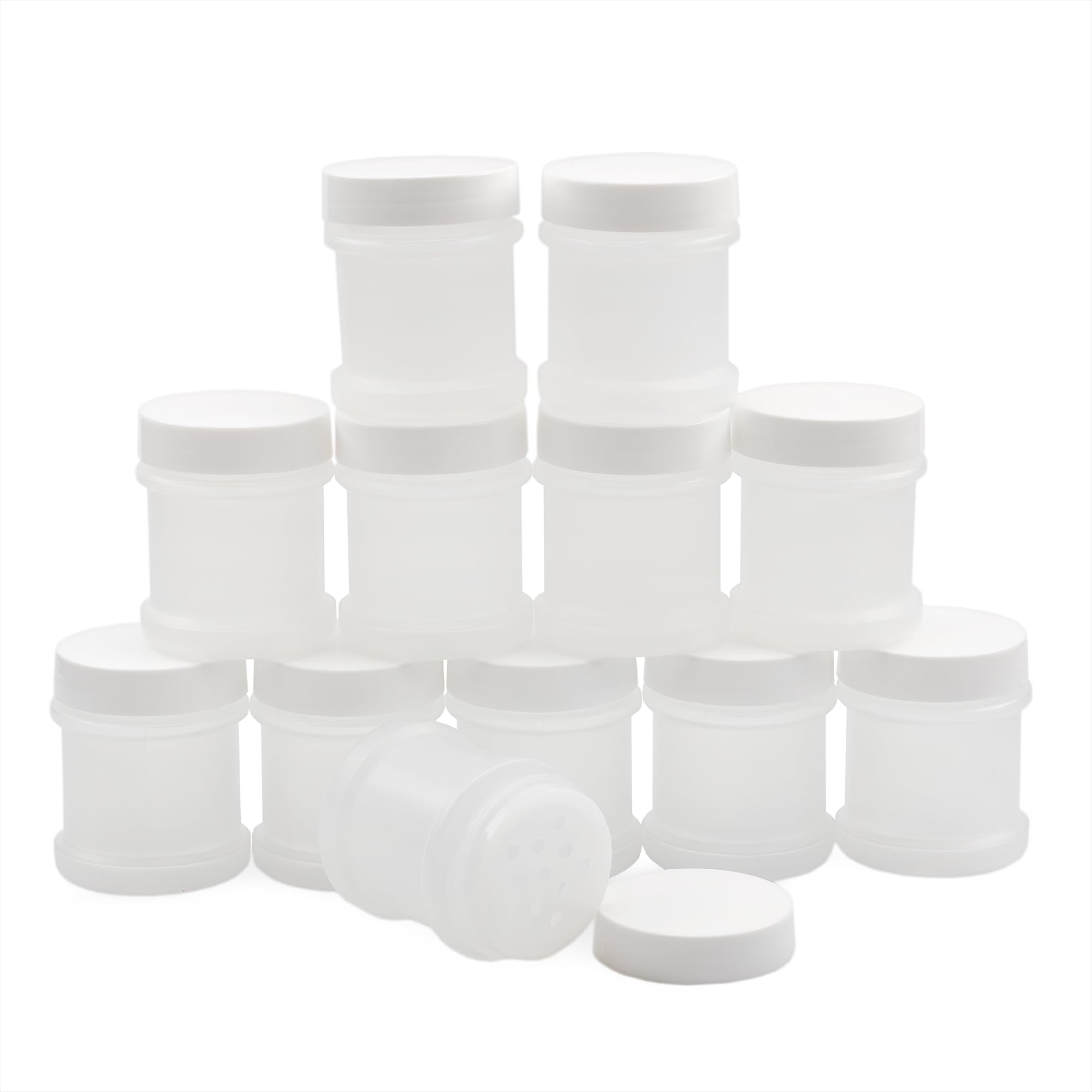 Cornucopia Brands mini spice jars with sifters, 12-pack, ideal for travel and gifts.