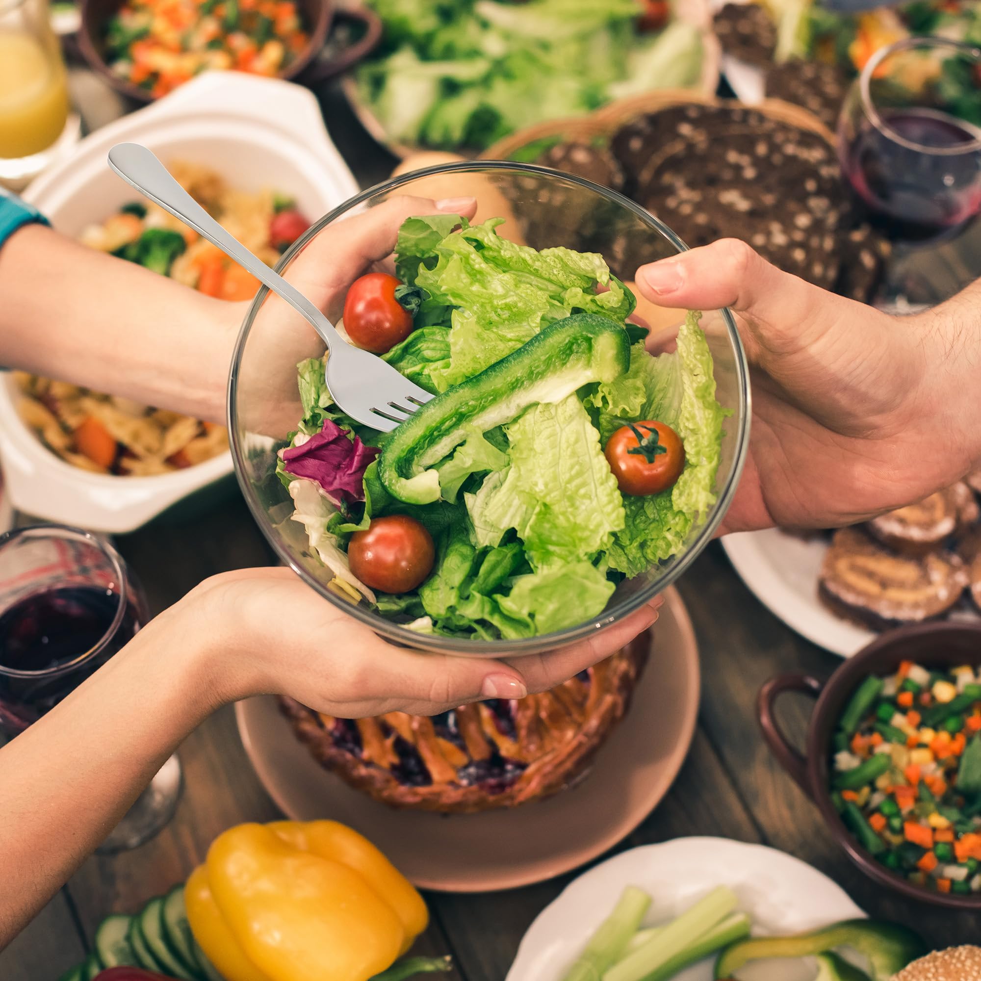 Cornucopia Brands serving fork is dishwasher-safe for easy cleanup after gatherings.