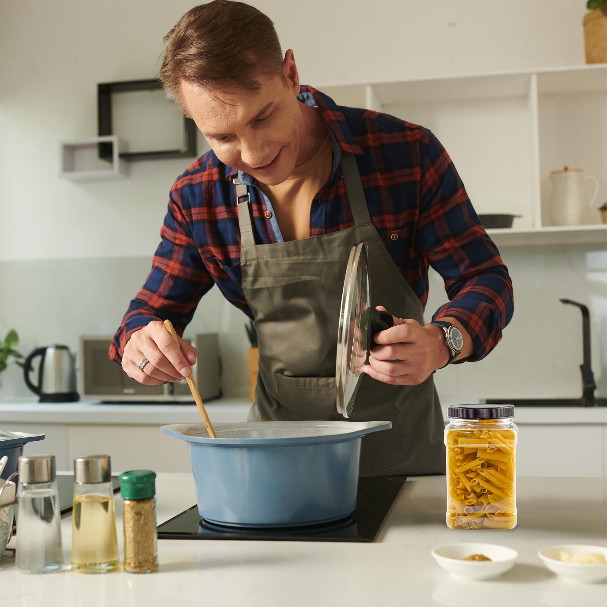 Cornucopia Brands stackable design illustrating neat countertop organization