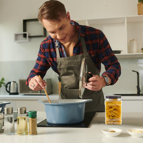 Cornucopia Brands stackable design illustrating neat countertop organization