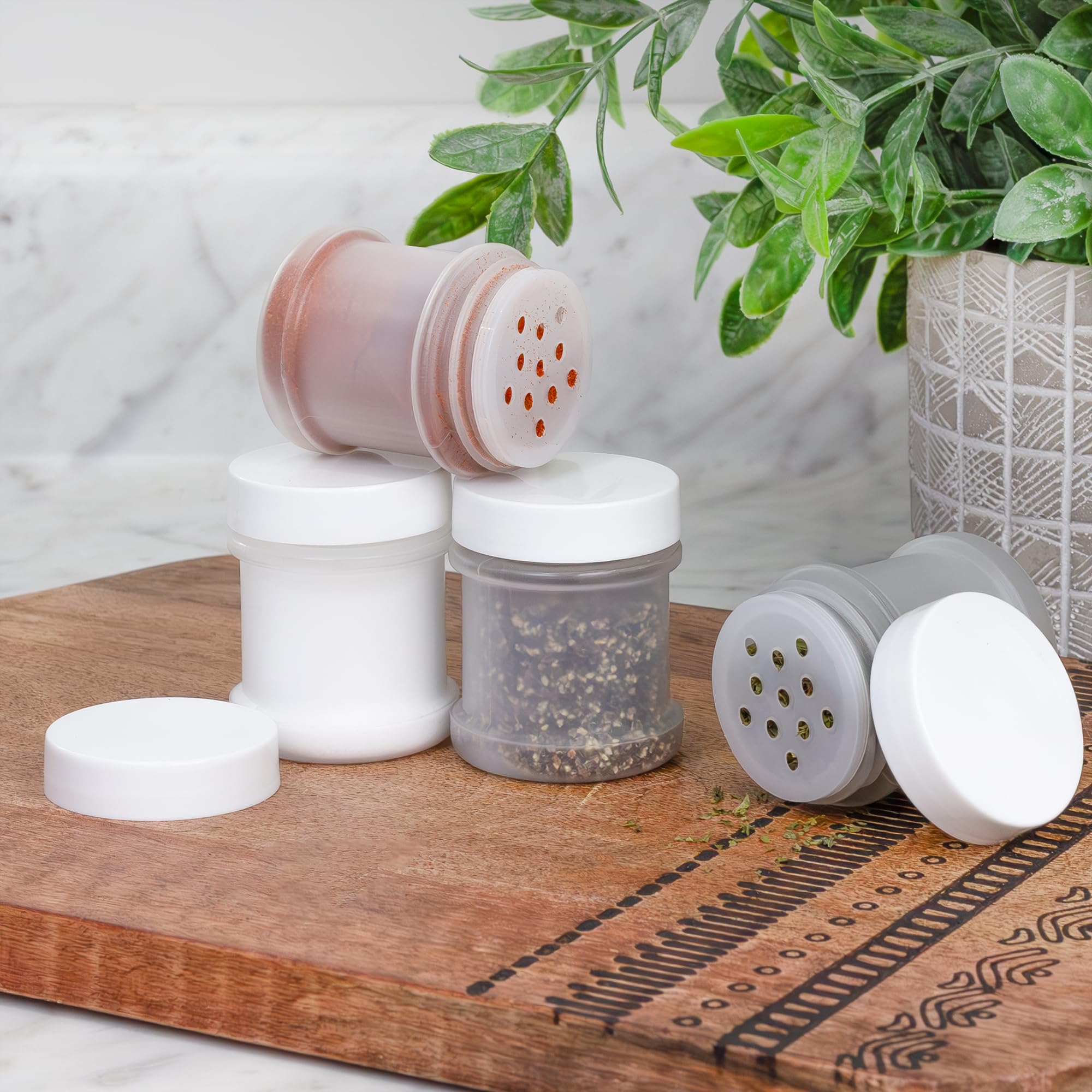 Cornucopia Brands travel size spice bottles with sifters for on the go meals.