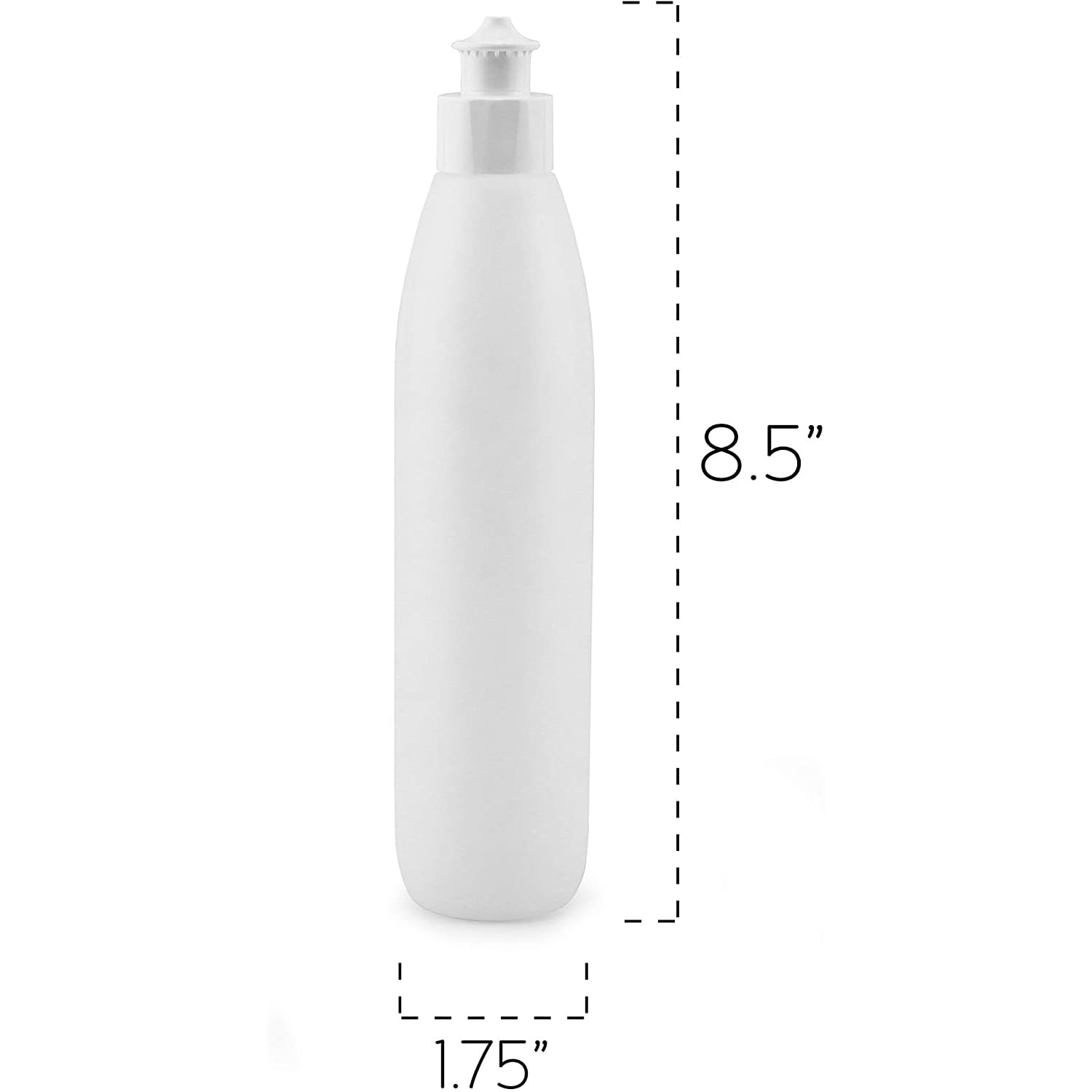 Cornucopia hot sauce bottle enables spill-free dispensing.