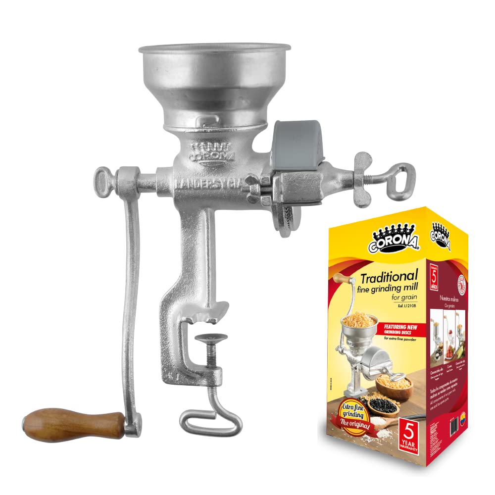 Corona corn grinder rust-resistant tin plating supports long-lasting performance.