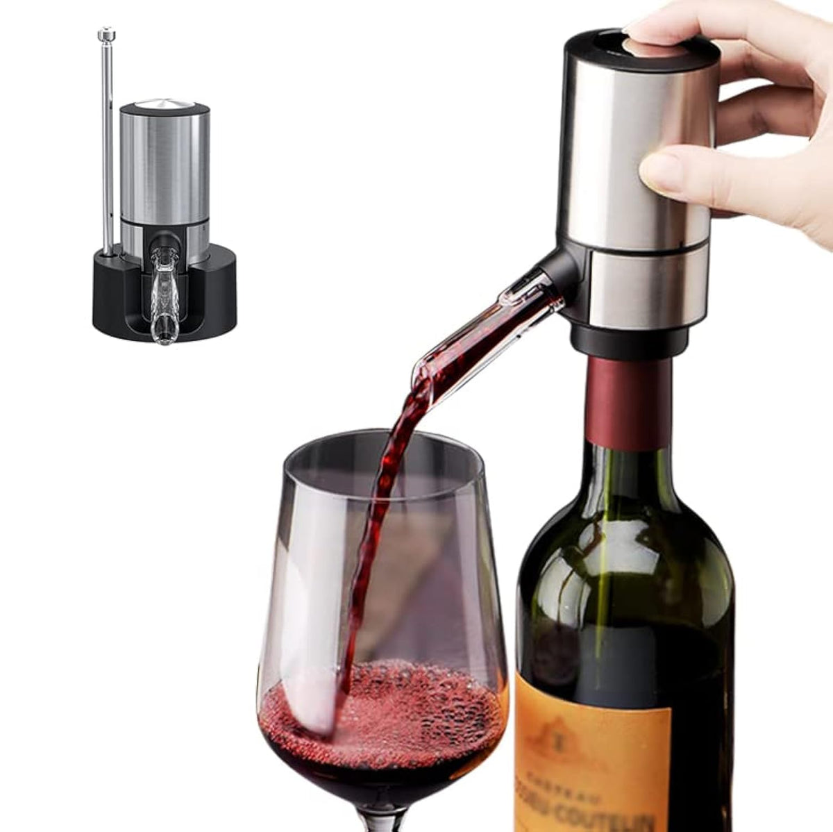 CorporateGiftPro Electric Wine Aerator pour improves pour control for precise serving