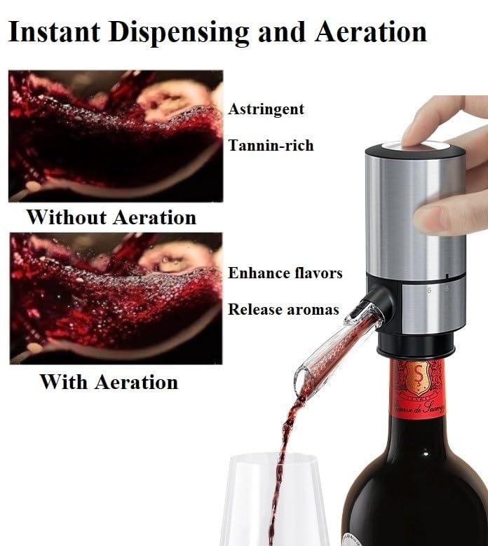 CorporateGiftPro Universal-fit aerator fits most wine bottles securely
