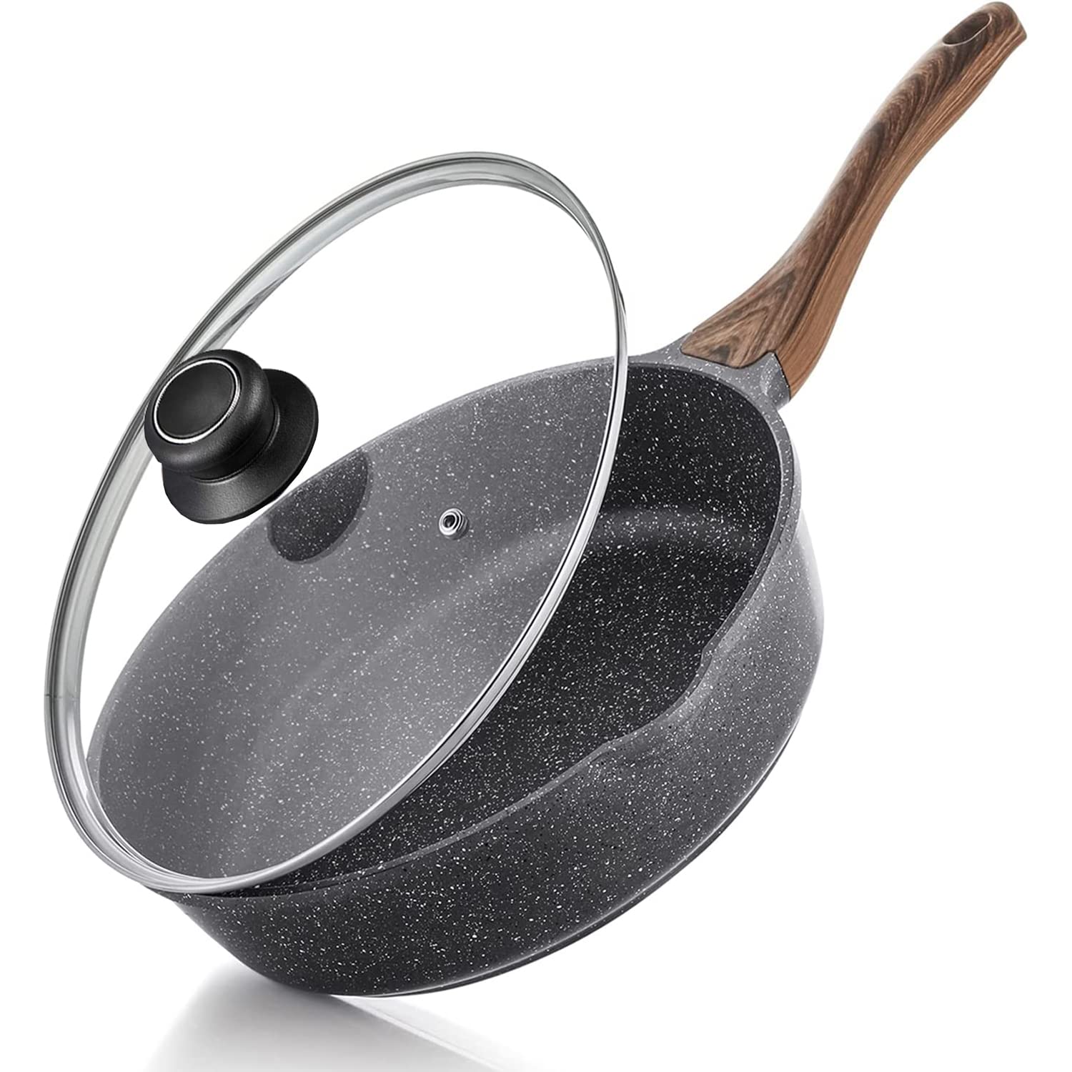 CORYTAO black knob handle for comfortable grip during use.