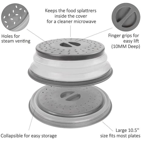 CORYTAO 12-inch cover with vents reduces mess while venting steam