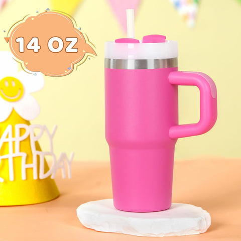 Cosictic 14oz kids tumbler lid and straw prevent spills on busy days