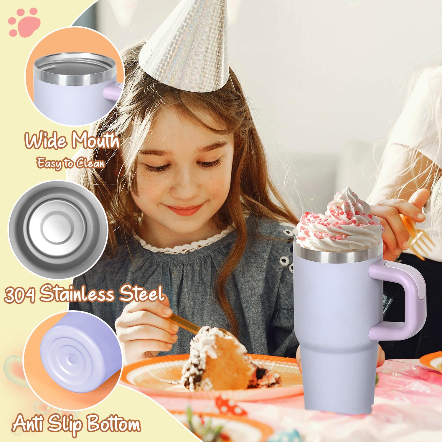 Cosictic 14oz tumbler in purple finish for kid-friendly style