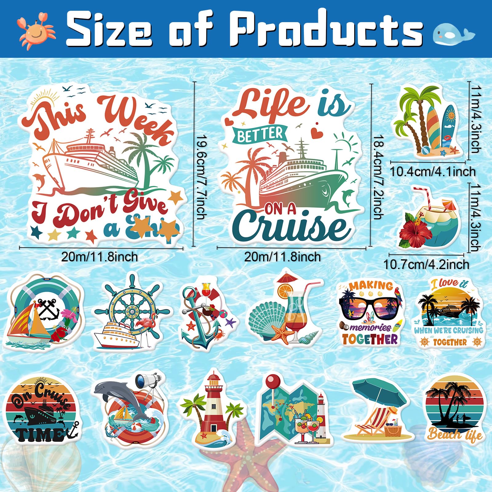 Cosmisun magnets sunset and map motif add tropical ambiance to cabins