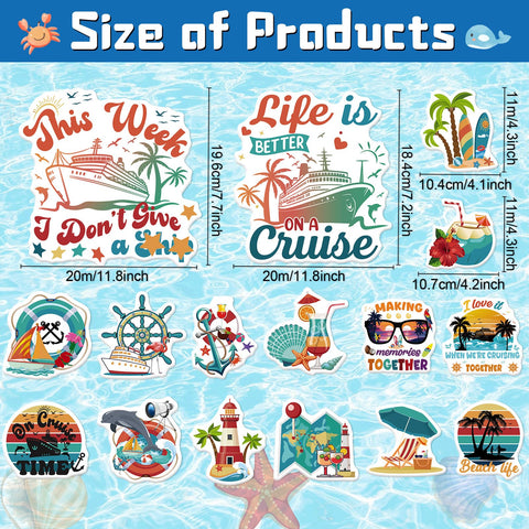Cosmisun magnets sunset and map motif add tropical ambiance to cabins