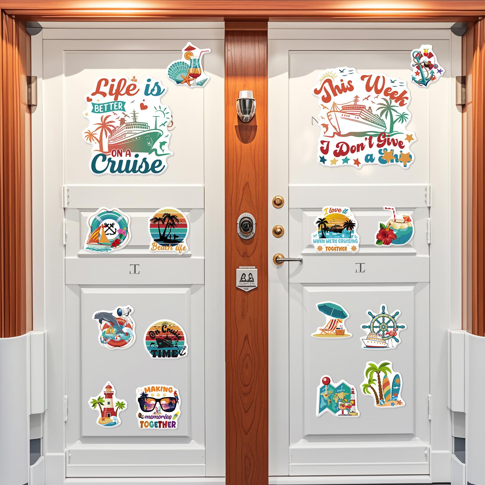 Cosmisun magnets tropical drinks contribute fun party decor on doors