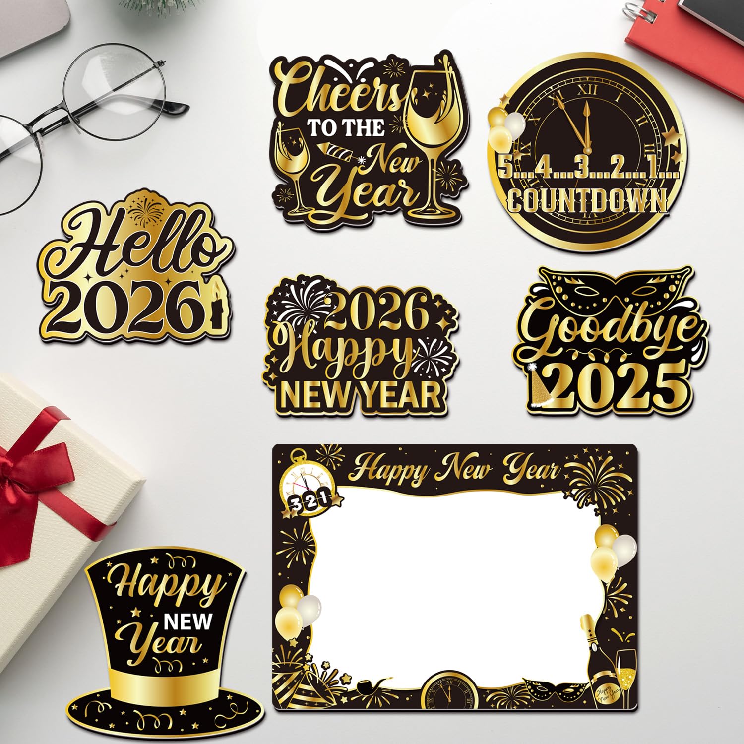 Cosmisun happy new year magnets add luxurious cabin decor on a cruise