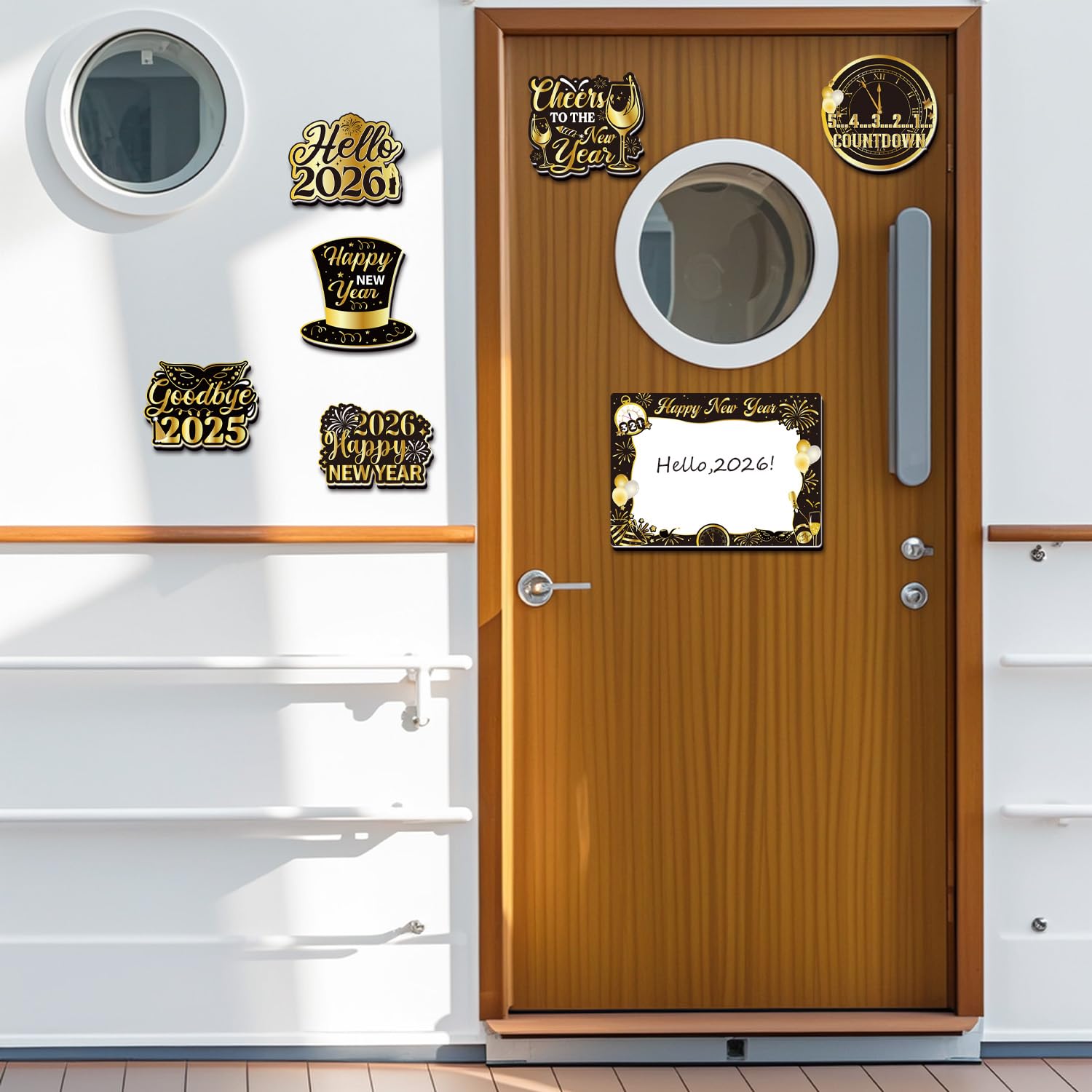 Cosmisun reusable door decor on fridge and metal surfaces stays bright
