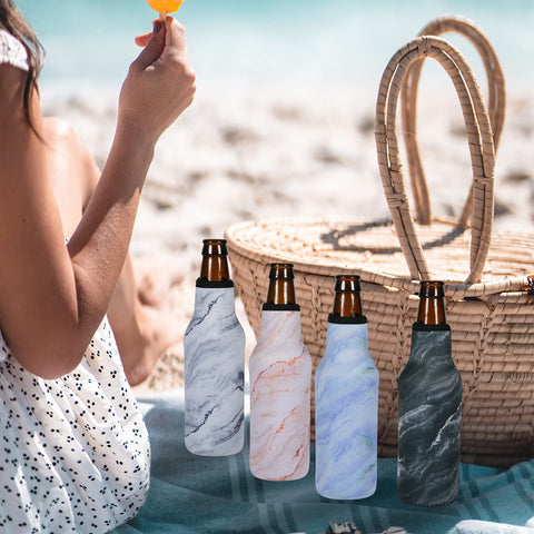 Cosmos four-pack beer sleeve set ideal for picnics and holidays.