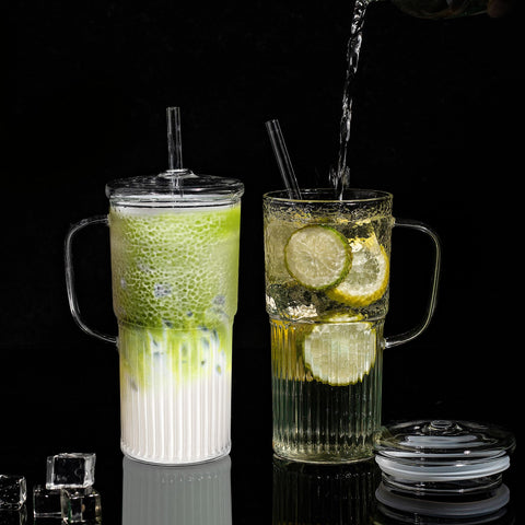Cosnou borosilicate glass cups 2-pack for versatile daily beverages
