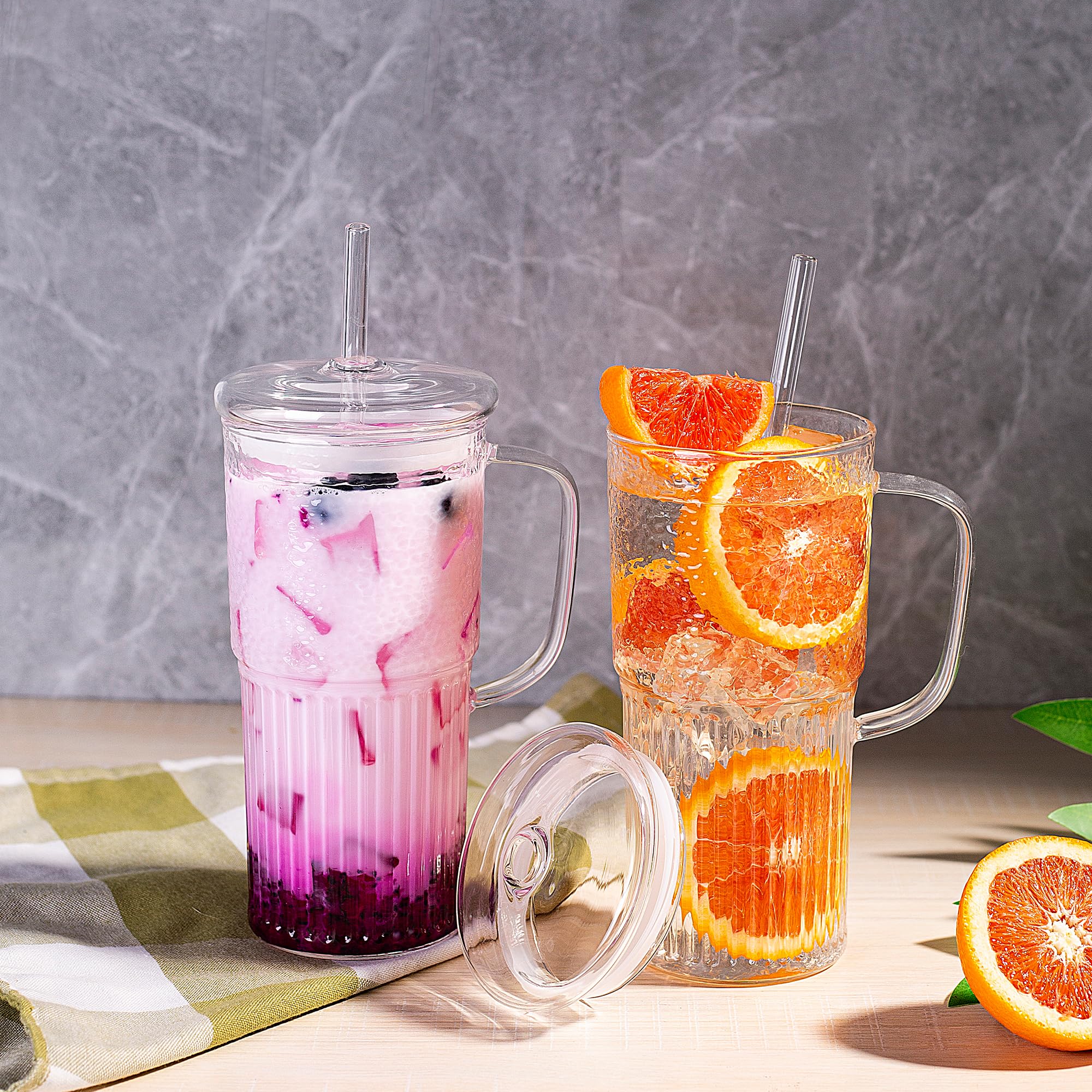Cosnou glass tumbler travel-friendly 20oz for on-the-go use
