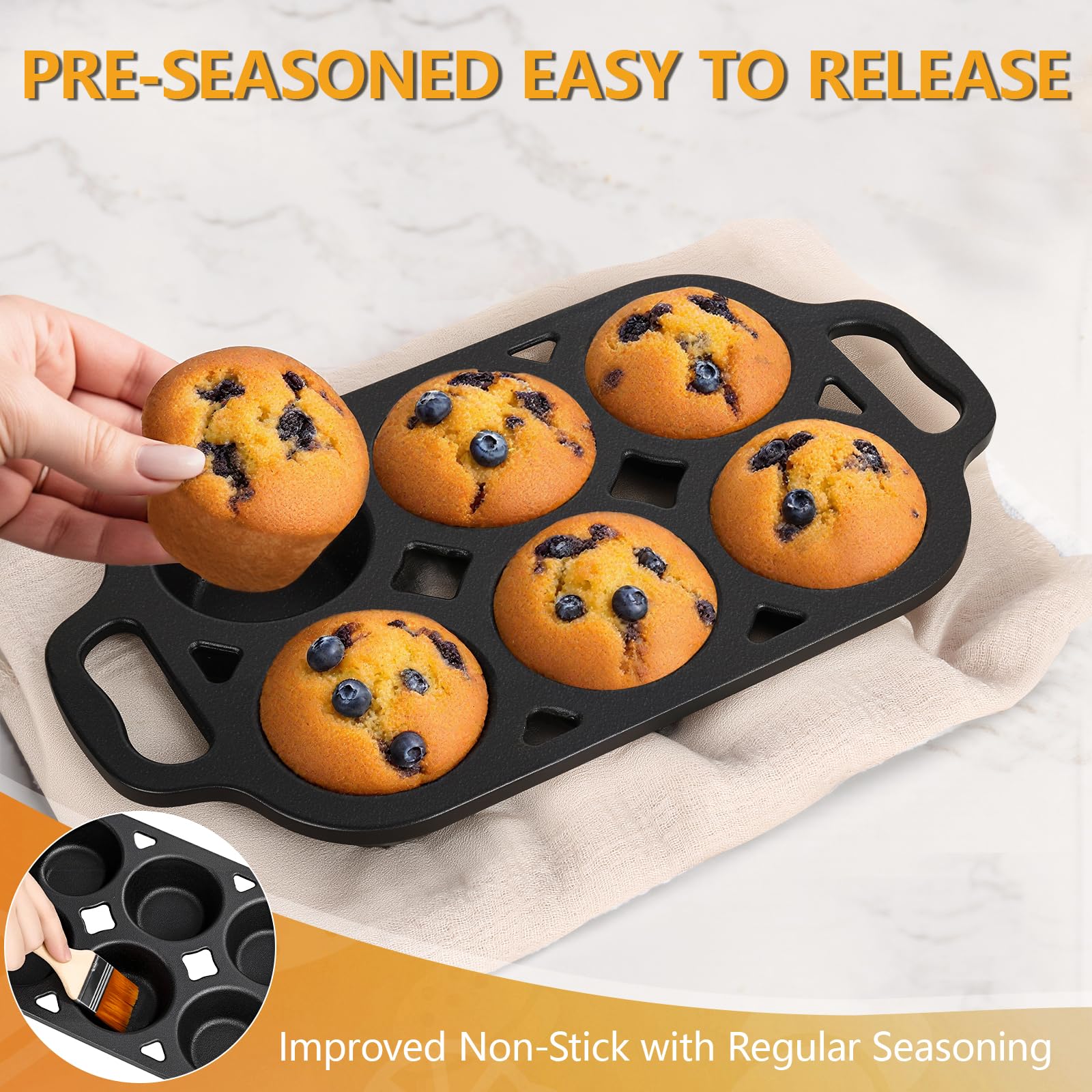 COSORM durable cast iron construction resists dents and warping over years