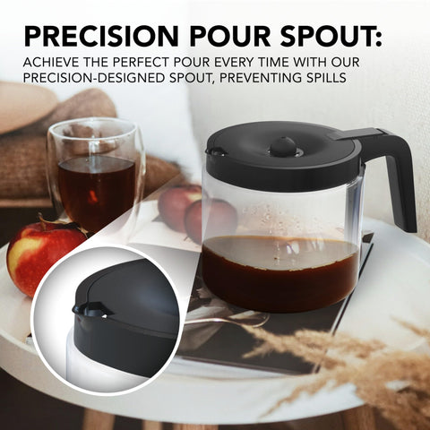 COSPARX 12-cup carafe dishwasher-safe design for simple cleaning.