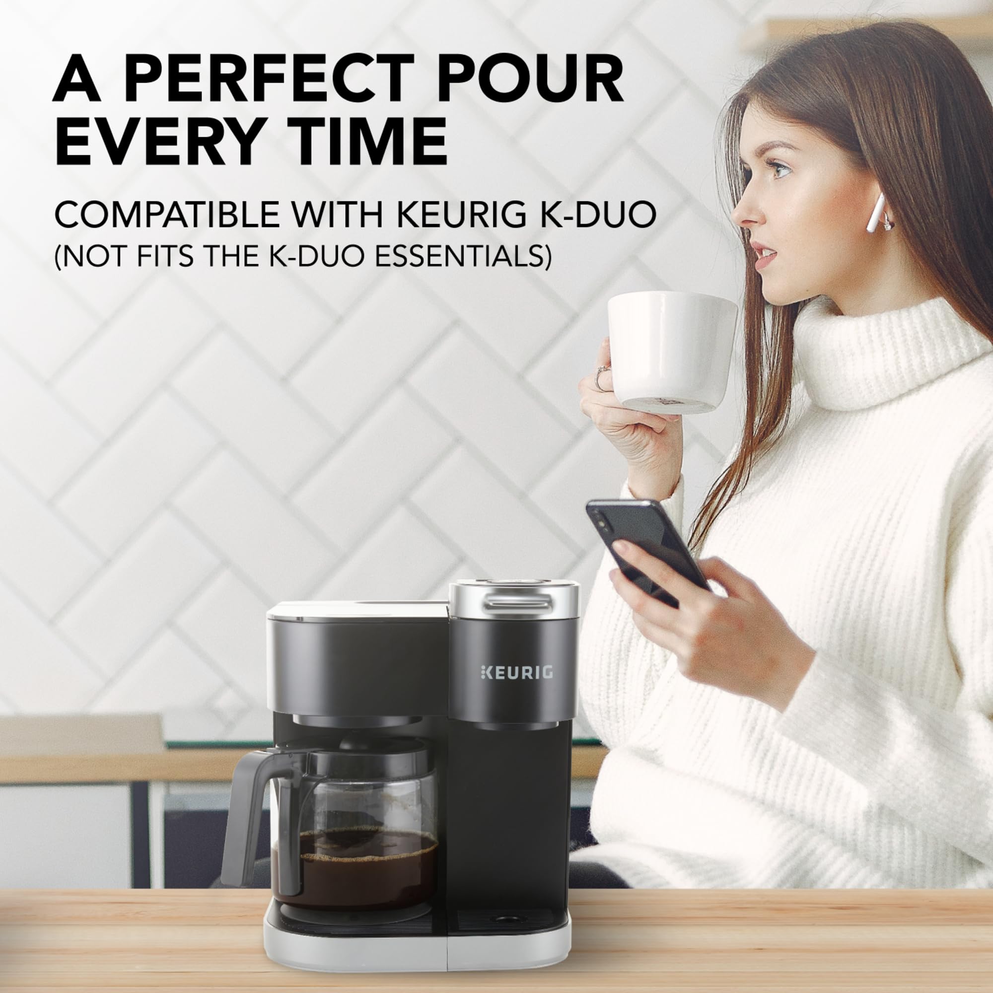 COSPARX 12-cup carafe lid-fit provides a secure, leak-free seal.