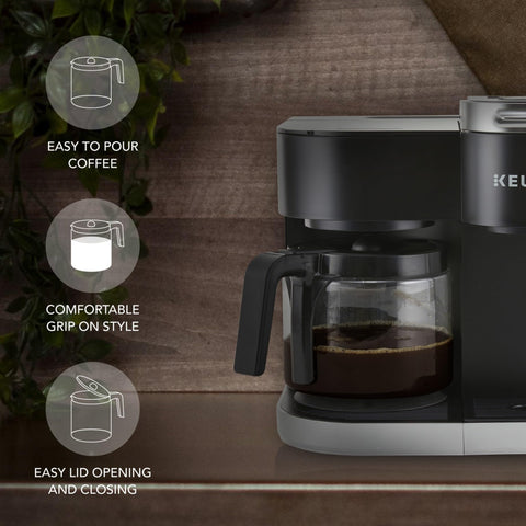 COSPARX 12-cup carafe matches Keurig-style aesthetics for a seamless replacement.