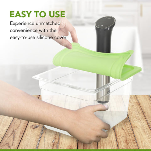 COSPARX 12 qt container in polycarbonate for durable daily sous vide use.