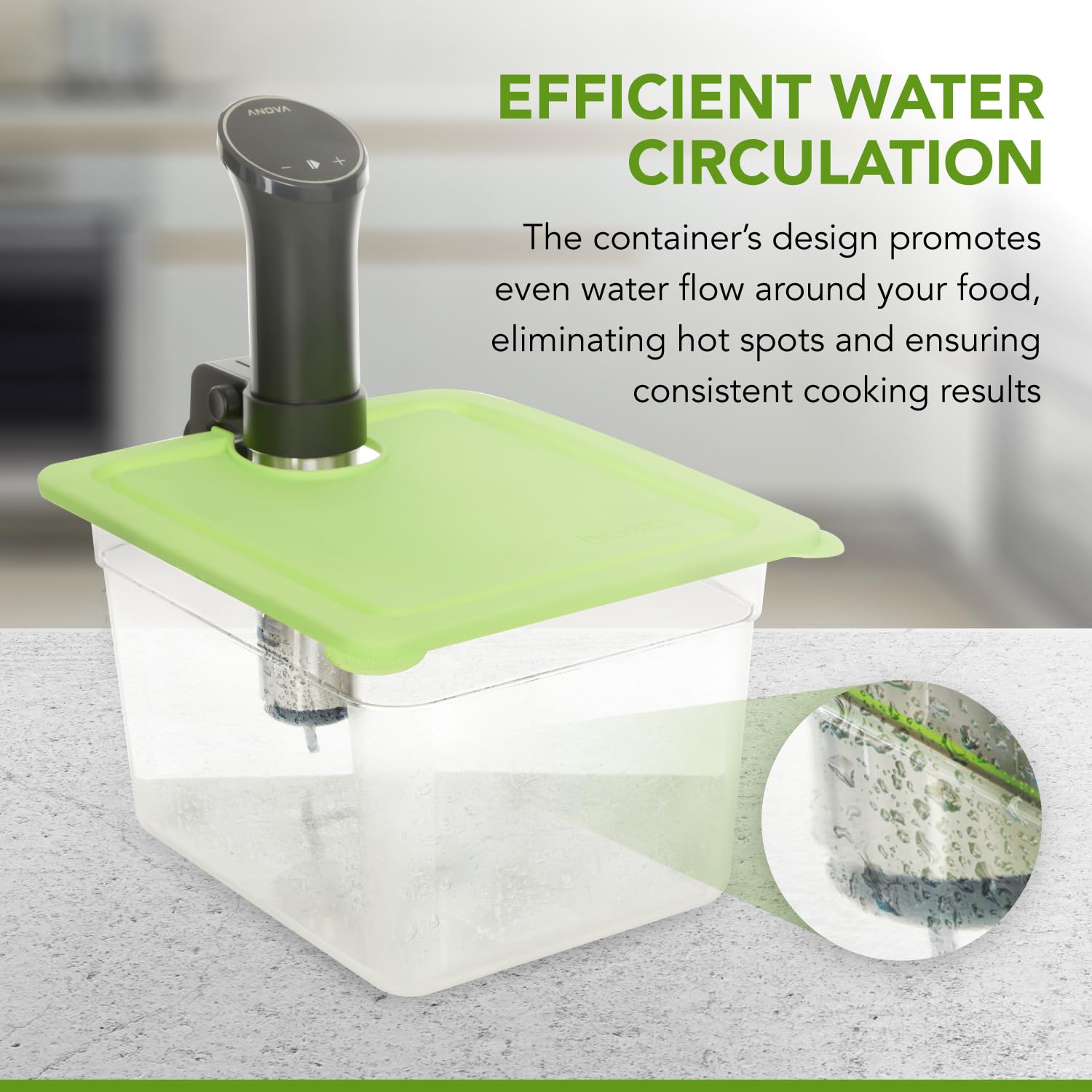 COSPARX compatible lid design helps reduce water evaporation for energy-efficient cooking.