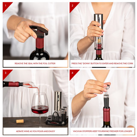 COSVINO pourer aerates as you pour for more expressive notes