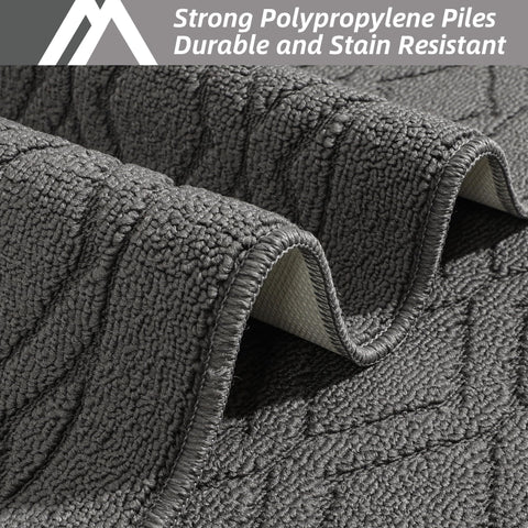 COSY HOMEER grey polypropylene mats offer durable, easy-care kitchen comfort.