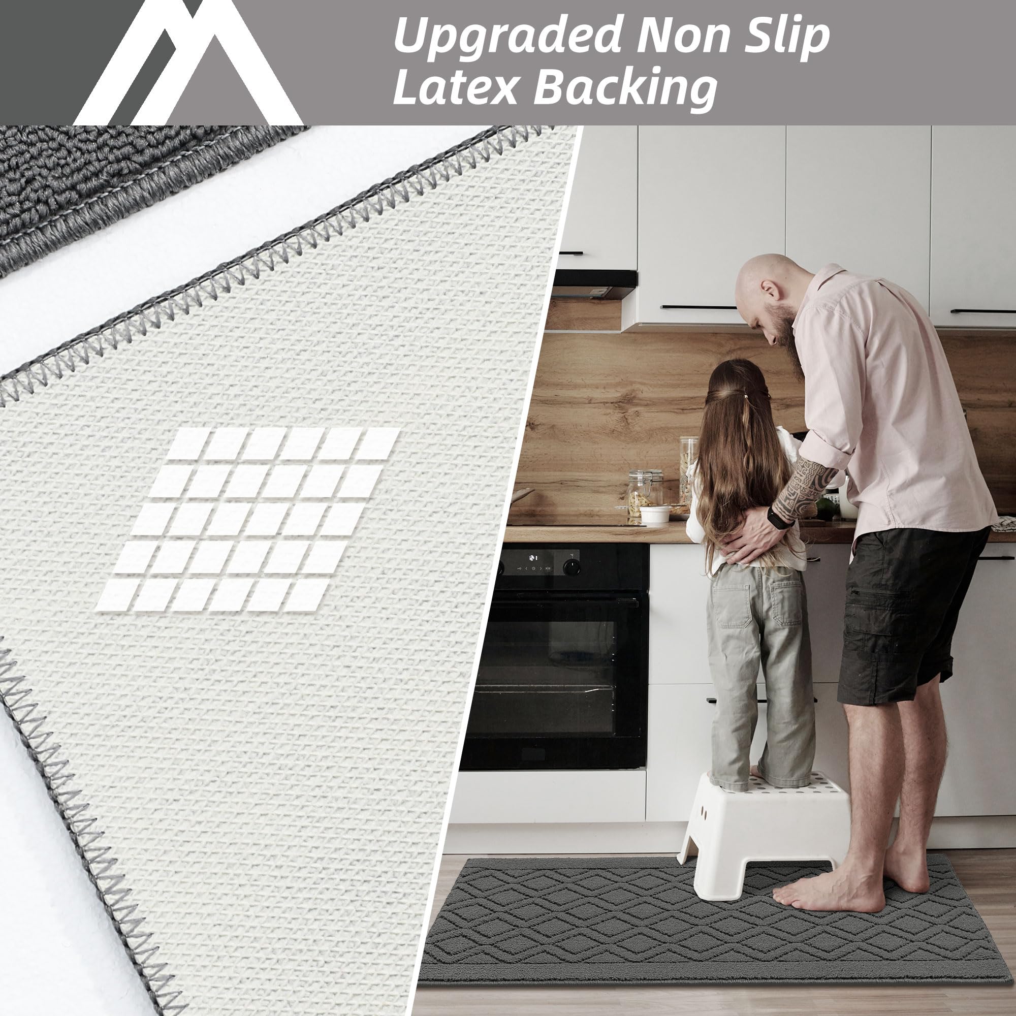 COSY HOMEER 48x20 inch mats in grey provide soft cushioning for long prep.